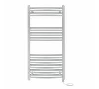 Right Radiators Prefilled Electric Curved Heated Towel Rail Bathroom Ladder Warmer Rads - Chrome 1200X600 mm