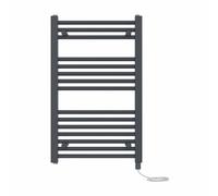Right Radiators Prefilled Electric Straight Heated Towel Rail Bathroom Ladder Warmer Rads - Anthracite 800X500 mm