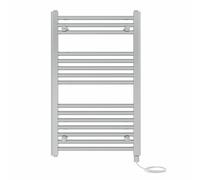 Right Radiators Prefilled Electric Straight Heated Towel Rail Bathroom Ladder Warmer Rads - Chrome 800X500 mm