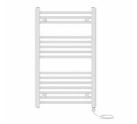 Right Radiators Prefilled Electric Straight Heated Towel Rail Bathroom Ladder Warmer Rads - White 800X500 mm