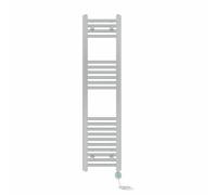 Right Radiators Prefilled Thermostatic Electric Heated Towel Rail Straight Bathroom Ladder Warmer - Chrome 1200X300 mm