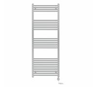 Right Radiators Prefilled Thermostatic Electric Heated Towel Rail Straight Ladder Warmer Rads - Chrome 1600X600 mm
