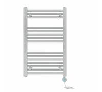 Right Radiators Prefilled Thermostatic Wifi Electric Heated Towel Rail Straight Bathroom Ladder Warmer - Chrome 800X500 mm