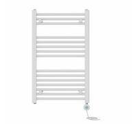 Right Radiators Prefilled Thermostatic Wifi Electric Heated Towel Rail Straight Bathroom Ladder Warmer - White 800X500 mm