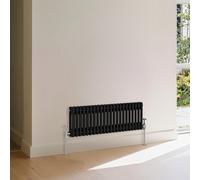 Right Radiators Traditional 2 Column Radiator Horizontal Heating Cast Iron Style Rads 300X1010mm Black