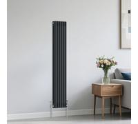 Right Radiators Traditional 3 Column Radiator Vertical Heating Cast Iron Style Rads 1500X292mm Anthracite
