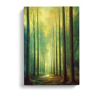 Right Through The Forest Canvas Print | Gallery Wrapped 30mm Frame Wall Art | 30x20 inches | Ready to Hang | Modern Landscape Picture | Living Room Bedroom Lounge Office