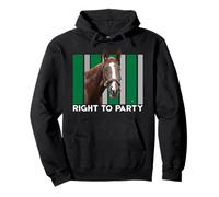 Right To Party Horse, Horse Racing, Santa Anita, Del Mar Pullover Hoodie