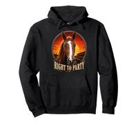 Right To Party Horse, Horse Racing, Santa Anita, Del Mar Pullover Hoodie