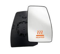 Right Upper Heated Wing Mirror Glass Driver Side for Ford Transit Custom 2012 Onwards | Replacement OEM BK21-17K740-BB, 1766583, 1766584 - With Back Plate (Right Upper Heated)