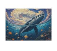 Right Whale 300 Piece Count Jigsaw Puzzle Set Paisaje Edificio For Adults Teens 14+ Concentration Training Indoor Game Family Game Night Rigid Cardboard 300 PCS