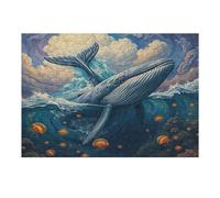 Right Whale 300 Piece Count Premium Jigsaw Puzzle Paisaje Edificio Teen Fans 14-18 Yrs Concentration Training Leisure Adventure Valentines Gift Premium Cardboard 300 PCS