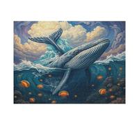 Right Whale 500 Piece Count Premium Jigsaw Puzzle Paisaje Edificio For Adults Teens 14+ Concentration Training Indoor Game Family Game Night 500 PCS