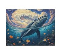 Right Whale 500 Piece Jigsaw Puzzle for Adults Paisaje Edificio Jigsaw Puzzle Enthusiast Gift Family Activity Colourful Challenging Design Home Wall Decor 500 PCS