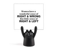 Right Wrong Left Right Drive Memo Holder Cartoon Black Cat Stand Decoration