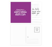 Right Wrong Left Right Drive Postcard Card Important Person Anniversary