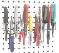 RightArrange Pegboard Pliers Holder - Holds 11 Pliers per Rack - Hooks to Any Peg Board - Pegboard Organization Accessory for Workbench, Garage, Tool Shed, Craft Room - Scissor Organizer Accessory