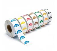 RightBuy - 7 Rolls of Daily Dot Labels -1000 Labels - Color-Coded Day of The Week Stickers (Monday-Sunday), Round, Easy Peel Adhesive Dots for Food Rotation, Inventory, Organizing & Scheduling