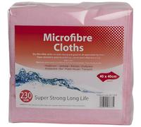 RightBuy - Red Microfiber Cleaning Cloths 40x40cm - Pack of 10 Soft, Reusable Towels for Home, Kitchen, Car, Glass & General Cleaning