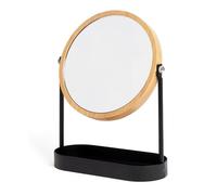 rightclick Bamboo Bathroom Mirror, Cosmetic Mirror, Bathroom Mirror Free Standing, Vanity Mirror, 9.5L x 6.5W x 14H inches