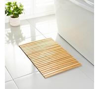 rightclick Bamboo Wooden Bath Mat, Non-Slip Wooden Bathroom Floor Mat for Shower, Bath, Multipurpose Bamboo Duck Board Shower Mat, Natural Bamboo Bathroom Mat for Indoor & Home Use.