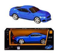 rightclick Kool Speed Ford Mustang Mach 1 Remote Control Car - Fully Functioning RC Replica with Headlights, Rubber Tyres, Forward Reverse Left Right Steering, Kids Gift Toy (Blue)