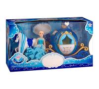 rightclick Princess Horse & Carriage Doll Playset - Flashing Lights & Sound, 1 Doll Included, Magical Dress-Up Toy, Imaginative Role-Play Toy, Gift-Ready