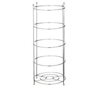 rightclick Toilet Roll Holder Free Standing - Toilet Roll Storage Bathroom Storage, Metal Toilet Paper Holder with Space for 3 Spare Rolls, Freestanding Bathroom Tissue Organizer (Chrome)