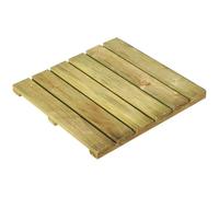 rightclick Wooden Decking Tile 450 x 450mm | Garden Decking Tiles | Waterproof Solid Flooring Tiles for Indoor Outdoor | Interlocking Outdoor Garden Deck Tiles for Patio, Balcony & Outdoor Flooring.