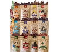 Righteous Felon Beef Jerky & Meat Sticks Variety Pack | Beef Jerky Gifts for Men | High Protein, Keto, Low Sugar | Made with Premium Meats | Gluten Free Beef Jerky Snack Packs | Whole Shebang 16 Pack