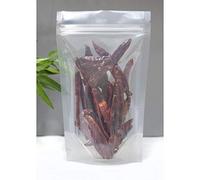 Rightpak Clear Stand Up Pouches 25 Pieces 8cm x 13cm, Heat Resealable Smell Proof For Food Storage, Tear Notches Packaging Bags