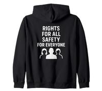 Rights for All Safety for Everyone | Human Rights Day Gift Zip Hoodie