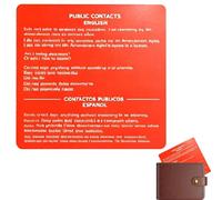 Rights Study Cards, Constitutional Flash Set, Acrylic Double Sided Cards 5 Pieces Pocket Size Learning Tool, English Spanish Civics Guide, Student Teacher Study Aid, Exam Preparation Reference Use