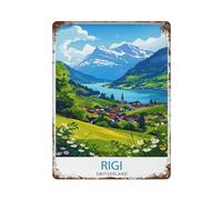 Rigi Switzerland Swiss Mountain Lake Lucerne View Alpine Landscape Kulm Summit Hiking_11 Wall Decor Art Metal Tin Poster Modern Home Decor Art Home Bar Shop Decorations Vintage Sign 40x30cm