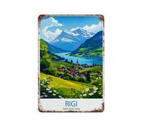 Rigi Switzerland Swiss Mountain Lake Lucerne View Alpine Landscape Kulm Summit Hiking_11 Wall Decor Art Metal Tin Poster Modern Home Decor Art Home Bar Shop Decorations Vintage Sign 30x20cm