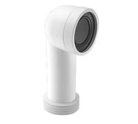 Rigid 90° Angled WC PAN Connector White 200-300MM, Polypropylene & Rubber Construction, 110mm Outlet, 97-107mm Inlet, 1 in Pack