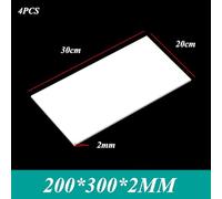 Rigid ABS Plastic Sheets for DIY Crafts - 200x300mm Thermoformable Panels, 4 Pack(2mm 4pcs)