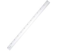 Rigid Transparent Aluminium Ruler 60 cm - Engraved Graduation and Non-Slip Tape - Precision Tool for Measuring, Tracing and Cutting - Ideal for Office, Workshop and School - Non Skid