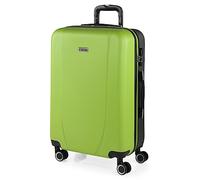 ITACA - Rigid Cabin Suitcase Travel Small Suitcase with Wheels - ABS Hand Luggage Case with Telescopic Handle - Lightweight Suitcase Carry on Suitcase with TSA Combination Lock -, Pistachio-anthracite