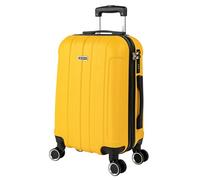 ITACA - Rigid Cabin Suitcase Travel Small Suitcase with Wheels - ABS Hand Luggage Case with Telescopic Handle - Lightweight Suitcase Combination Lock - Cabin Luggage in 55cm Size, Yellow