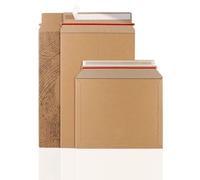 Rigid Cardboard Envelopes Peel & Seal - Large Letter Size Brown Mailers for Documents, Books & Calendars - Strong Postage Envelopes (34.5 x 25.5cm, Pack of 50)
