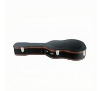 Rigid Hard Case for 41-Inch Guitar, Black With Brown Trim, 41 Inch