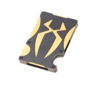 Rigid Metal Wallet for Men Slim Minimalist Wallet RFID-Blocking Compact Credit Card Cases with Money Clip (Golden,L8.5xW5.4xH0.8cmL3.35 xW2.13 xH0.31)