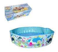 Rigid Wall Paddling Pool, 1.2m or 1.5m, No Inflation Required, Garden Swimming Pool for Kids and Pets, Sea Life Design (5 Ft)