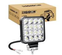 RIGIDON 1 Pcs Square Mini Ultr Thin Led Work Light, 3.3 inch 48W Spot Beam, 12V 24V Outdoor Driving Lights Lamp for Car Off road Boat Truck 4x4 SUV ATV Tractors Excavator, 6000K White, Fog Lamp