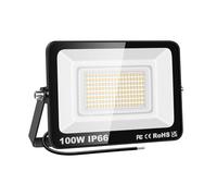 RIGIDON 100W LED Flood Light Outdoor 10000LM Super Bright Outdoor Lights 4000K Daylight Warm White IP66 Waterproof Security Lights for Garden, Garage, Yard, Sports Ground, Patio (Warm White, 100W)