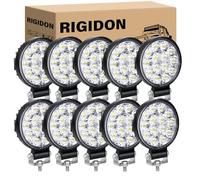 RIGIDON 10PCS 42W Mini LED Fog Light,4Inch Spot LED Work Light Pod Lights Driving Off-Road for Truck Marine Boat Pickup ATV UTV 4X4WD Forklift SUV Motorcycle