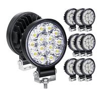 RIGIDON 10x round mini led work light 3.2 inch 42W spot driving lamp 12/24V | For Car Off road Truck SUV ATV UTE 4x4 vehicle Tractor Excavator Boat, Waterproof, 6000K white, Auxiliary, fog, headlight