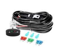 RIGIDON 12V Led Light Bar Wiring Harness Cable Kit, 18AWG 1 Lead 40A Relay and Two Control On-Off Switches for Switching between Different Modes (Model G)