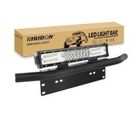RIGIDON 15 inch Tri Row 7D 216W Car Led Light Bar With Licence Number Bumper Plate Mounting Bracket, 12V 24V Fog Lights For Off road Truck SUV UTE ATV 4x4, Driving Work Lamp, 6000K White